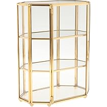 Amazon｜ELLDOO 5スロット クリアガラス収納ボックス ゴールド