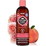 HASK Colour Care Colour Protection Conditioner, with Rose Oil + Peach for colored hair, vegan, colour safe, gluten-free, sulf