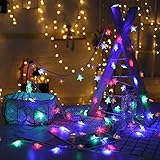 M&T TECHイルミネーションライト led イルミネーション 電池式 クリスマス 飾りライト 5M50LED ストリングライト フェアリーライト 点滅ライト ワイヤーライト アウトドア 室内 室外
