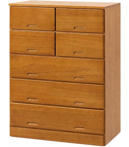 Amazon｜タンス 105幅 ローチェスト 3段 ブラウン 日本製 家具 収納