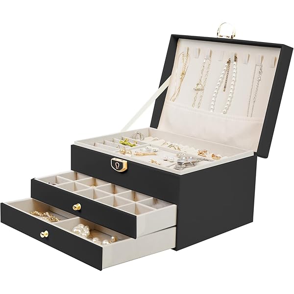 日本製 【Made in Japan】木製ジュエルケース3ツ引○国産 木製ジュエルケース(3ツ引) | ジュエリー・アクセサリー収納