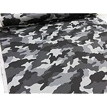 Amazon | 迷彩（カモフラージュ） ブラック ツイル生地 布地 綿