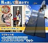 玄関用 網戸 キット マグネット搭載 万能 風を取り込み 虫を入れさせない