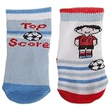 ベビー・赤ちゃん用 ボーイズ サッカー/車のデザイン ブーティーソックスセット ベビーソックス 赤ちゃん靴下 (2足組) 男の子 (6-12ヶ月) (サッカー)