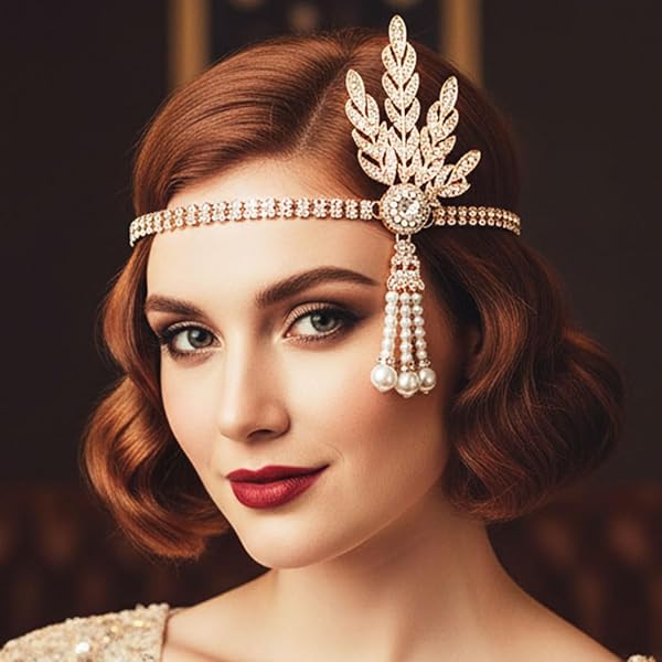 ヘッドドレス　1920年〜1940年　ヨーロッパアンティーク　浴衣小物 617N3m0MBjL._AC_UL600_SR600,