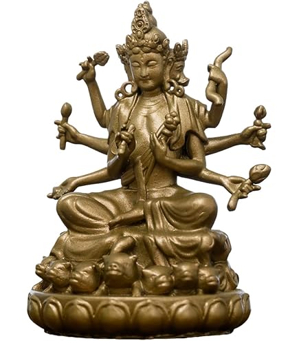 Amazon｜摩利支天 仏像 木彫り 仏像 守護神総高21cm高級木彫り｜仏像