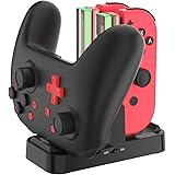 ジョイコン Joy-Con Pro コントローラー 充電 スタンド Nintendo Switch用 3WAY充電可能 KINGTOP ニンテンドー スイッチ プローコントローラー 充電ホルダー チャージャー 充電指示LED付き 日本語説明書付き