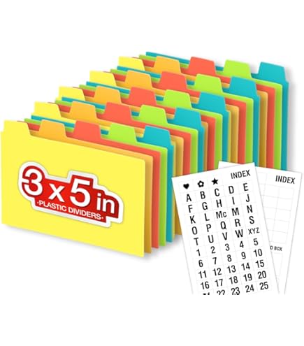 Amazon.co.jp: Oxford インデックスカードバインダー 仕切り付き 3