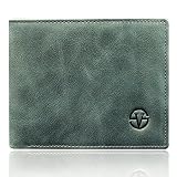 二つ折り メンズ レディース 本革 財布 超薄型 大容量 カード収納 小銭入れなし 2つ折り outdoor 人気 VISOUL® 一流の革職人が作る 高級 牛革 イタリアレザー 多色入(利休鼠)