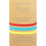 VU100 Waterproof BFF Bracelets for 2/3 Best Friend Long Distance Matching Friendship Pinky Promise Relationship String Wish B