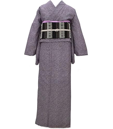 Amazon.co.jp: 着物セット 前田仁仙 牛首紬と 名古屋帯、帯揚げ、帯〆