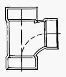 Charlotteパイプ衛生用T型ABS / DWV 4 " x 4 " x 3 "ブラック