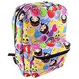 Disney Little Girls Princess Emoji Print Backpack, Purple, One Size [並行輸入品]