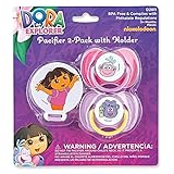 Nickelodeon Dora Pacifiers with Pacifier Holder, 2 Pack by Nickelodeon [並行輸入品]