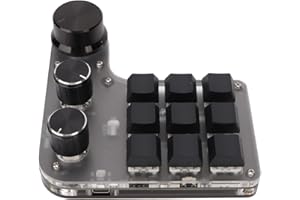 片手マクロメカニカルキーボード、汎用コンピュータ用9キーメカニカルゲーミングキーパッド、オフィスゲーム音楽メディアラボ用