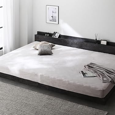 ボックス シーツ キング カラーブロック 洗えるベッドカバー