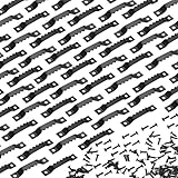 Sawtooth Hangers – 200-pack Sawtooth画像ハンガーフレームHangingキットダブル穴用ネジで壁マウントホーム装飾、ブラック、1.625インチ