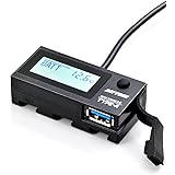 デイトナ(Daytona) バイク用 USB電源&電圧計 USB-A QC3.0対応 急速充電 18W iPhone/Android対応 イープラスチャージャー 16077