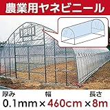 【日本製】屋根用ビニールハウス 厚み0.1㎜　幅460cm　無滴透明 中接加工 (8m)