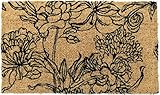 Entryways Ink Bouquet Hand Woven Coir Doormat 18" x 30"　ドア　マット