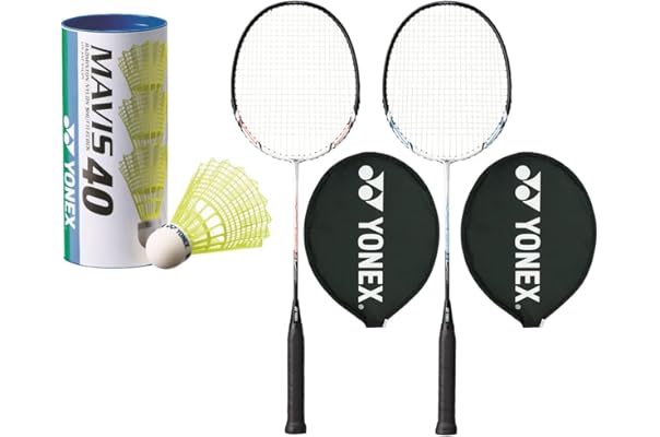 ガット張上げ済み 2本組 レッドソン バドミントンラケット ナイロンシャトル6ヶ入りセット Rb Al300 2 遊び レジャー用 ケース付き 2本セット 初心者 新色追加