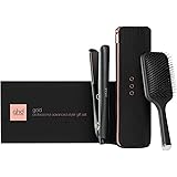 ghd gold® Hair Straightener Gift Set, A Versatile Hair Styler For Finer Hair, with ghd Paddle Brush and Heat Resistant Carry 