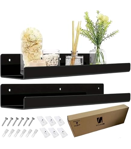 Amazon｜IKEA(イケア) MOSSLANDA アート用飾り棚, ブラック (50297466