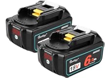 Waitley ウィトレ2個セット マキタ BL1860 18V 互換 バッテリー 6.0Ah 6000mAh BL1830 BL1840 BL1850 BL1890 対応 リチウムイオン互換電池 電動工具用電池 デジタル残量指示付き
