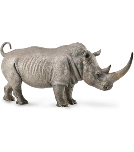 Realistic Black Rhino Animal Figure - Educational Toy & Decoration For Kids
