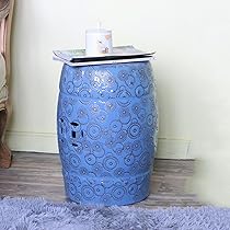 陶器　花柄　スツール　椅子　腰掛け　花台　ガーデンチェア　ヴィンテ－ジ 楽天市場】陶器 スツール イス 腰掛け 花台 ガーデンチェア