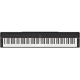ヤマハ(YAMAHA) 電子ピアノ P-225B Pシリーズ 88鍵盤 本格的タッチ感 コンパクト 持ち運び アプリ ブラック