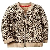 カーターズ Carter's ジャケット 前開き 長袖 レオパード柄 綿87% ポリエステル13% Leopard Print Jacquard Bomber Jacket 6M (61-67cm)