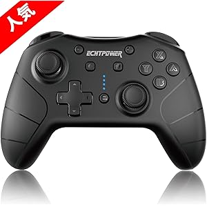 Switch コントローラー pro 「2020最新版」無線 Bluetooth接続 ジャイロセンサー HD振動 連射スピードと振動レベル調節可 任天堂スイッチすべてのゲームに対応 ECHTPower