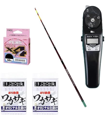 Amazon.co.jp: フライデー 電動ワカサギ 4点セット [ワカサギ穂先21cm