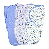 Summer Infant SwaddleMe 3 Piece Adjustable Infant Wrap, Small, Pooch by Summer Infant
