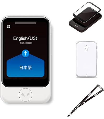 Amazon.co.jp: 【通信SIM内蔵】ポケトーク S Plus ホワイト 通信6ヶ月  