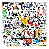 サッカーステッカーセット 50枚 防水ステッカー サッカーシールパック ブランドステッカースーツケース 車 バイク ヘルメット スケボー ギターなどに適用