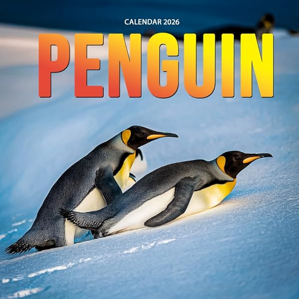 Penguin Party 2026 12 X 24 Inch (Hanging) Monthly Square