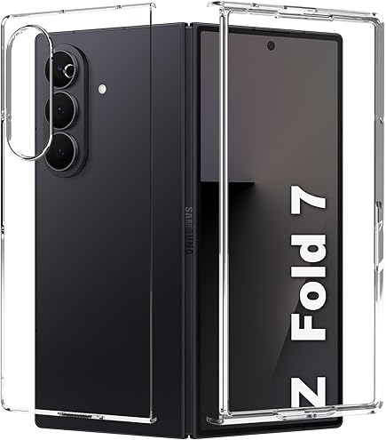 Amazon.co.jp: For Galaxy Z Fold7 ケース クリア 耐衝撃 硬質PC素材