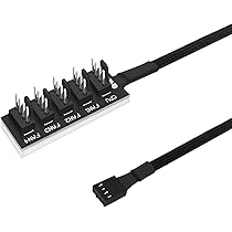 PCケース,ケースファン,電源 Amazon | Fancasee 4ピンPWMファン電源拡張ケーブル1〜5