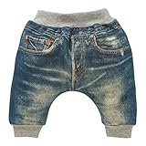 西松屋 EFD 裏毛デニム風フェイクプリントサルエルパンツ【60-70cm】【秋もの】 ベビー ベビーサイズ 男の子 子供服