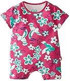 Kite 「カイト」- オーガニックコットン - お花ととりのロンパース - Organic cotton - Floral Bird Romper (06-12M (80cm))