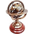 THORINSTRUMENTS (WITH DEVICE) BRASS ROUNDABLE ASTROLABE Nautical & Collector with Wooden Base 5" Brass
