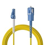 10Gtek SC-LC OS2 SMF シングルモード 1芯 光ファイバーケーブル 宅内光配線コード 光ケーブル 3m