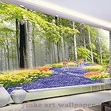 bzdhwwhフォト壁壁画壁紙Beauty景色グリーンツリーキリン壁壁画ソファテレビの壁紙ベッドルームのホームデコレーション 6989548226025