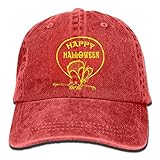 大人 デニム キャップハッピーハロウィン 大人気 登山 キャップ ストーリート系 紫外線対策 日よけ 小顔効果 プリント付き 無地 レッド