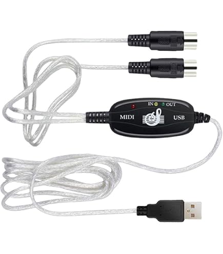 Amazon.co.jp: USB B MIDIケーブル、USB B midi キーボードケーブル