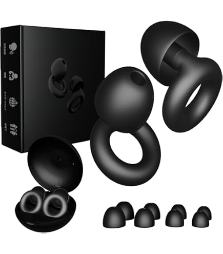 耳栓 睡眠用 遮音 ノイズ低減 騒音低減耳栓 睡眠 旅行 学習 黒・白 各1ペア Amazon | 耳栓 静音 ノイズリダクション 28db 減音 痛くない 睡眠用