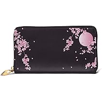 Amazon | [DADABULIU] 団子 長財布 本革 桜 ピンク 桜柄 花 月