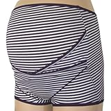 ネトゥル ベア天竺ボーダー柄クロスベルトマタニティガードル L パープル 4839